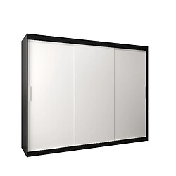 Abiks Meble Armoire Tokyo à portes coulissantes 200/250/62 3 portes (noir/blanc) 