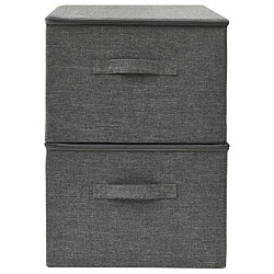 Maison Chic Lot de 2 Boîtes de rangement,Boîtes de stockage Tissu 43x34x23 cm Anthracite -MN533551 pas cher