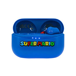 Super Mario Ecouteurs Sans Fil Bluetooth 5.0 Intra-Auriculaire Microphone Intégré Bleu pas cher