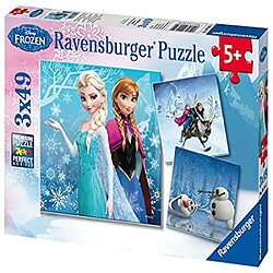 Ravensburger Disney Frozen Winter Adventures Puzzle Box 3 x 49 piAces Puzzles pour enfants A chaque piAce est unique, les piAces semboAtent parfaitement