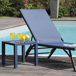 Proloisirs Table basse de jardin en aluminium Lou bleu.