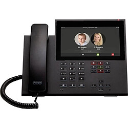 Auerswald COMfortel D-600 Téléphone VoIP filaire fonction mains libres, port casque, signal dappel optique, écran tacti 