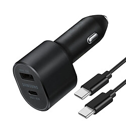 Chargeur Voiture 60W Original Samsung Sortie USB-C / USB Câble USB-C 1m Noir