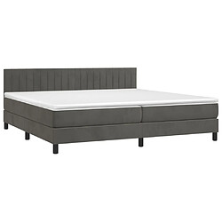 Avis Sommier à lattes LED,Cadre à lattes de lit avec matelas pour Adulte Gris foncé 200x200 cm -MN85058