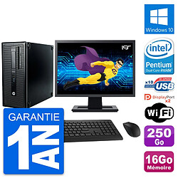 PC Tour HP 600 G1 Ecran 19" Intel G3220 RAM 16Go Disque 250Go Windows 10 Wifi · Occasion 