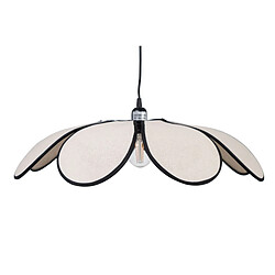 Suspension Romimex Noir Naturel Bambou Fleur 53 x 15 x 53 cm