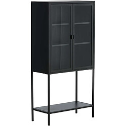 Venture Home Vitrine en acier 2 portes Misha noir. Vitrine en acier 2 portes Misha noir