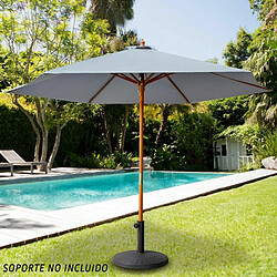 Parasol Aktive 300 x 240 x 300 cm Gris Bois Ø 300 cm