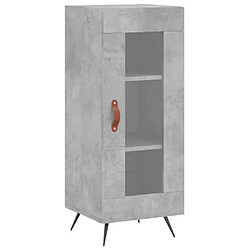 Acheter vidaXL Buffet haut Gris béton 34,5x34x180 cm Bois d'ingénierie