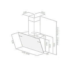 Avis Hotte décorative inclinée 90cm 601m3/h noir - prf0117374a - ELICA