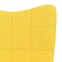 Maison Chic Chaise à bascule | Fauteuil Relax, design moderne Jaune moutarde Tissu -GKD73903 pas cher