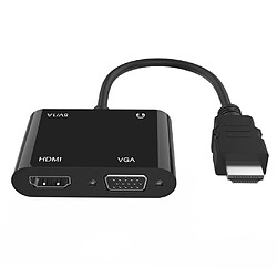 Adaptateur HDMI Vers VGA Convertisseur Mâle Vers Famale Pour PC Adaptateur HDMI-VGA 1080P