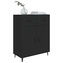 Avis vidaXL Buffet noir 69,5x34x90 cm bois d'ingénierie