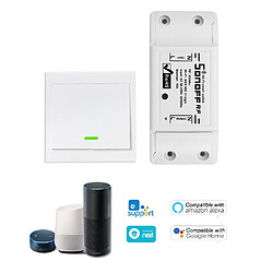 1PCS SONOFF RF commutateur WiFi RF compatible 433 MHz compatible avec Alexa pour Google Home Commutateur sans fil 10A / 2200W avec