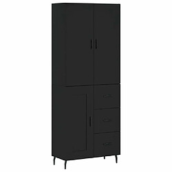 Maison Chic Buffet,Meuble de Rangement,commode pour salon,Cuisine Noir 69,5x34x180 cm Bois d'ingénierie -MN41122