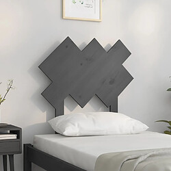 Avis Maison Chic Tête de lit scandinave,Meuble de chambre Gris 72,5x3x81 cm Bois massif de pin -MN38681