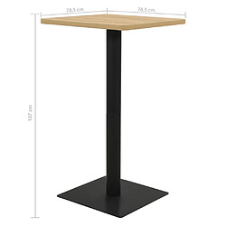 Avis vidaXL Table de bistro Couleur chêne 78,5x78,5x107 cm