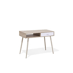 Beliani Bureau marron clair 100 x 48 cm DEORA