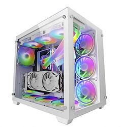 Boîtier ATX semi-tour Mars Gaming MCV3 PREMIUM XXL RGB Blanc