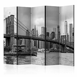 Paris Prix Paravent 5 Volets Road To Manhattan Black & White 172x225cm 