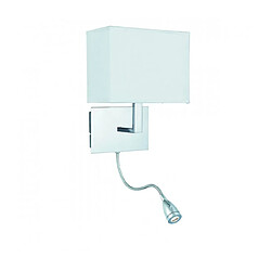 Searchlight Applique Adjustable Wall 26 cm avec liseuse, en chrome avec abat-jour blanc Coloris : Blanc Matèriau : ChromeHauteur en Cm : 26Largeur en Cm : 20Profondeur en Cm : 27Nombre d'ampoules : 1Type d'ampoules : E27Puissance : 60WAmpou