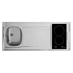 Mezieres Kitchenette 140cm 1 domino induction manette meuble 2 portes frigo