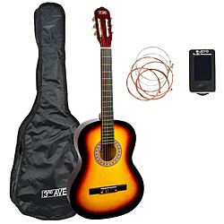 3rd Avenue - Pack de guitare classique pleine grandeur - Sunburst