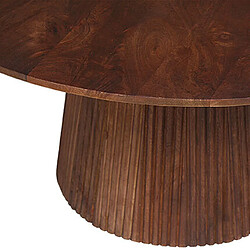 Avis Mes Table basse ronde 80x80x38 cm en manguier marron - MAGUEL