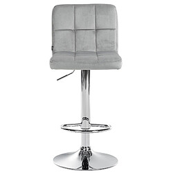 Non Tabouret de bar Peru velours chrome 