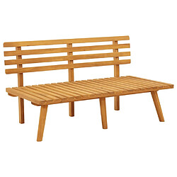 Maison Chic Banc de jardin avec coussins | Banquette de jardin | Chaise Relax 115 cm Bois solide d'acacia -MN63265 pas cher