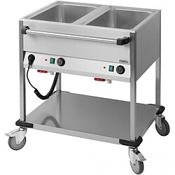 Casselin Chariot bain-marie à eau 2 x GN 1/1 CCBM2H