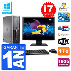 PC HP 6200 SFF Ecran 19" Intel i7-2600 RAM 16Go Disque 1To Graveur DVD Wifi W7 - Occasion