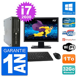 PC HP Z210 SFF Ecran 19" Intel Core i7-2600 RAM 32Go Disque 1To Windows 10 Wifi · Occasion 