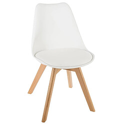 Atmosphera, Createur D'Interieur Lot de 2 chaises style scandinave baya atmosphera - blanc