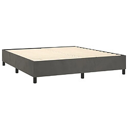 Avis vidaXL Sommier à lattes de lit et matelas Gris foncé 200x200cm Velours