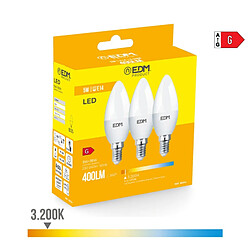 Avis Lot de 3 ampoules LED EDM G 5 W E14 400 lm Ø 3,6 x 10 cm (3200 K)