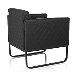 Acheter Fauteuil lounge ARUBA BLACK châssis noir simili cuir 1 place noir hjh OFFICE