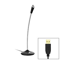 Wewoo Microphone audio filaire réglable USB à col de cygne BK, carte son intégrée, compatible PC / Mac pour diffusion en direct, show, KTV, etc. noir 