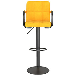 Avis vidaXL Tabourets de bar lot de 2 jaune moutarde velours