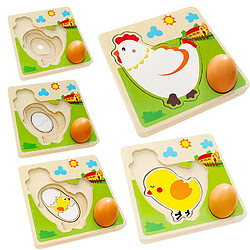 Acheter Universal Poulet pousse poulet animaux puzzle multicouches bébés jouets en bois maternelle Montessori éducation précoce jouets puzzle en bois Nouveau |