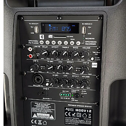 Acheter Enceinte Professionnel Portative 12" 350/700W - Audio Club MOOV12 - USB Bluetooth Line Radio FM - Batterie - 2 Micros UHF