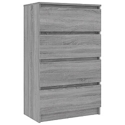 Maison Chic Commode Buffet - Meuble de rangement Sonoma gris 60x35x98,5 cm Bois d'ingénierie -GKD18939