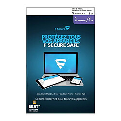 F-Secure F SECURE SAFE - 3 appareils / 1 an - ATTACH - Protégez tous vos appareils 