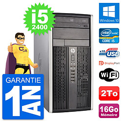 PC Tour HP Compaq Pro 6300 CMT Intel i5-2400 RAM 16Go Disque 2To Windows 10 Wifi · Occasion 