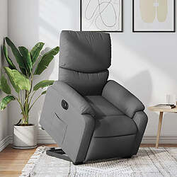 Maison Chic Fauteuil Relax pour salon, Fauteuil inclinable électrique gris foncé tissu -GKD76512