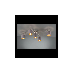 TRIO LIGHTING Plafonnier Garda Nickel Mat Taupe 5x25W E14