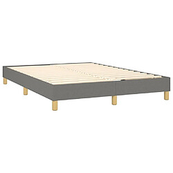 Sommier à lattes,Cadre à lattes de lit et matelas et LED pour Adulte Gris foncé 140x190 cm -MN74617 pas cher