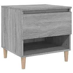 Maison Chic Table de chevet,Table de nuit,Table d'appoint pour salon Sonoma gris 50x46x50 cm Bois d'ingénierie -MN61419