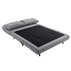 Acheter Vente-Unique Canapé 2 places convertible en tissu gris clair URIBIA