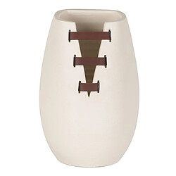 BigBuy Home Vase Blanc Céramique 20 x 20 x 30 cm 